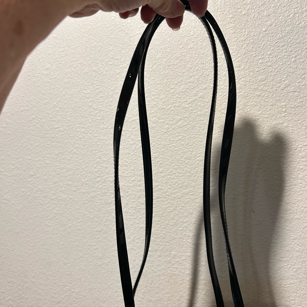 Vintage Kathy Ireland Glossy Black Crossbody Bag - Picture 11 of 12